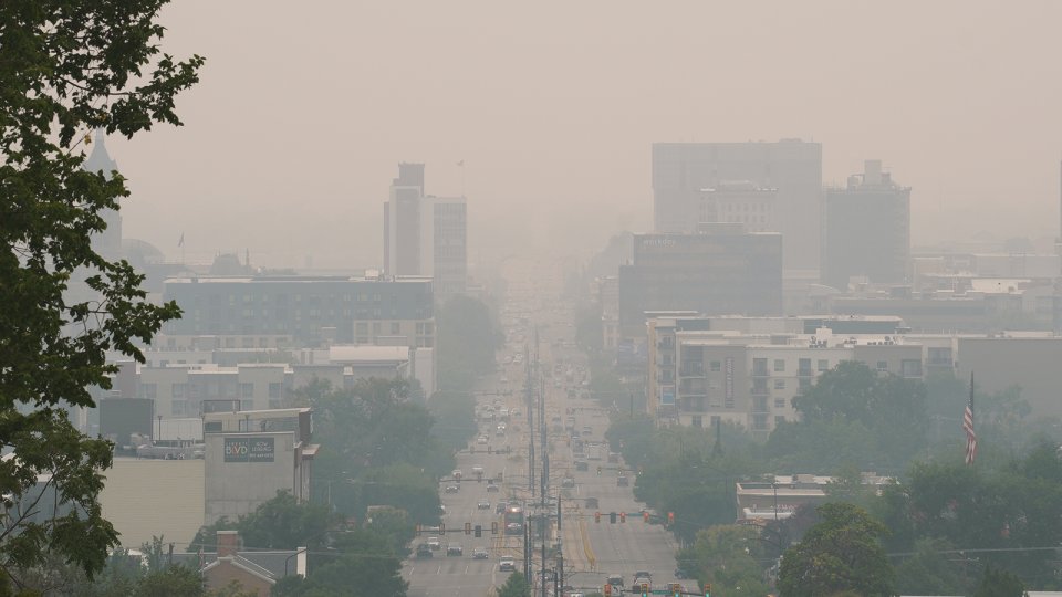 Wildfire smoke in Salt Lake City. Source: Utah Fire Info