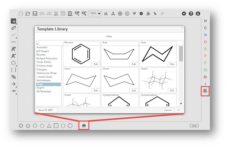 Ketcher template library