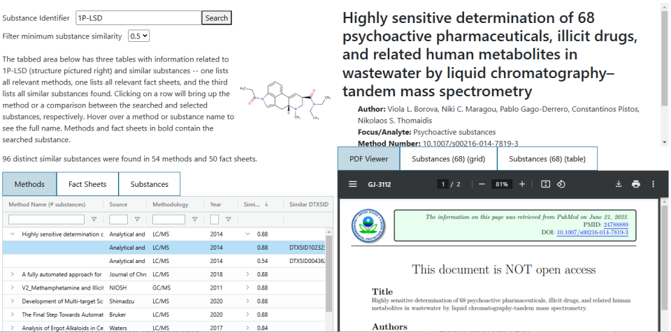 AMOS similar structure search methods view