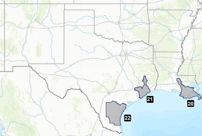 Map of R6 Estuary Program locations