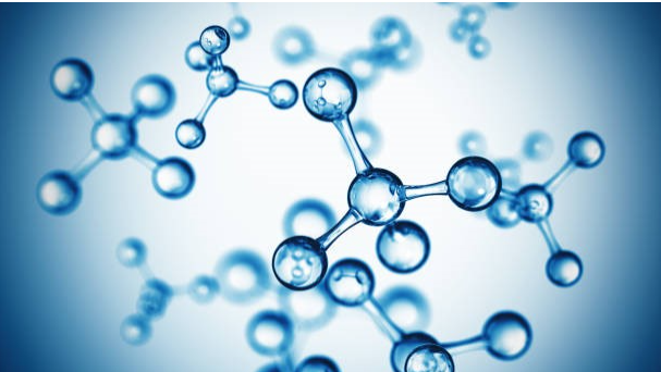 Close up of water molecules