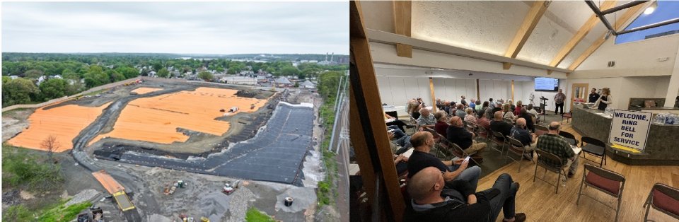 At left, former Raybestos Ball Field. At right, EPA updates community 