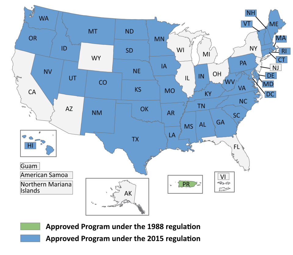 A map of the United States.