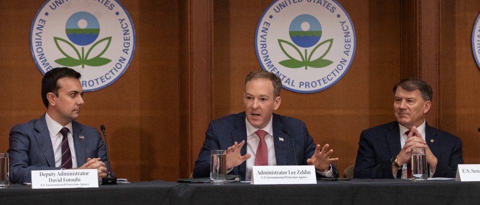 Administrator Lee Zeldin, Deputy Administrator David Fotouhi and Senator Mike Rounds (R-SD) at the WRAP 2.0 announcement.