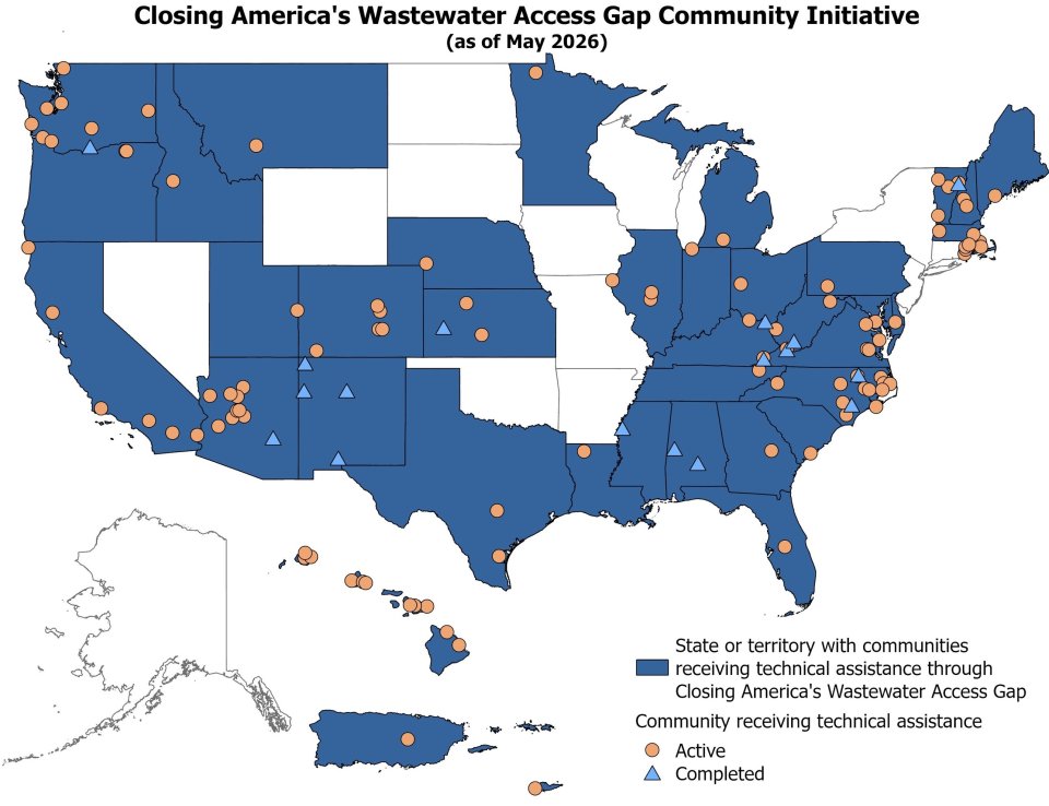 Closing America's Wastewater Access Gap Map