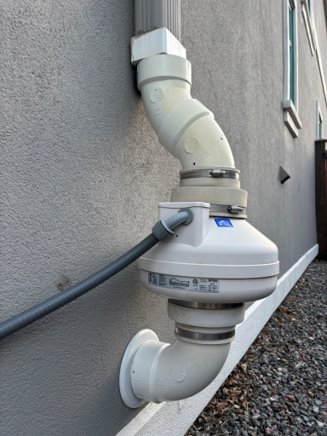 This image shows an example of a vapor mitigation system