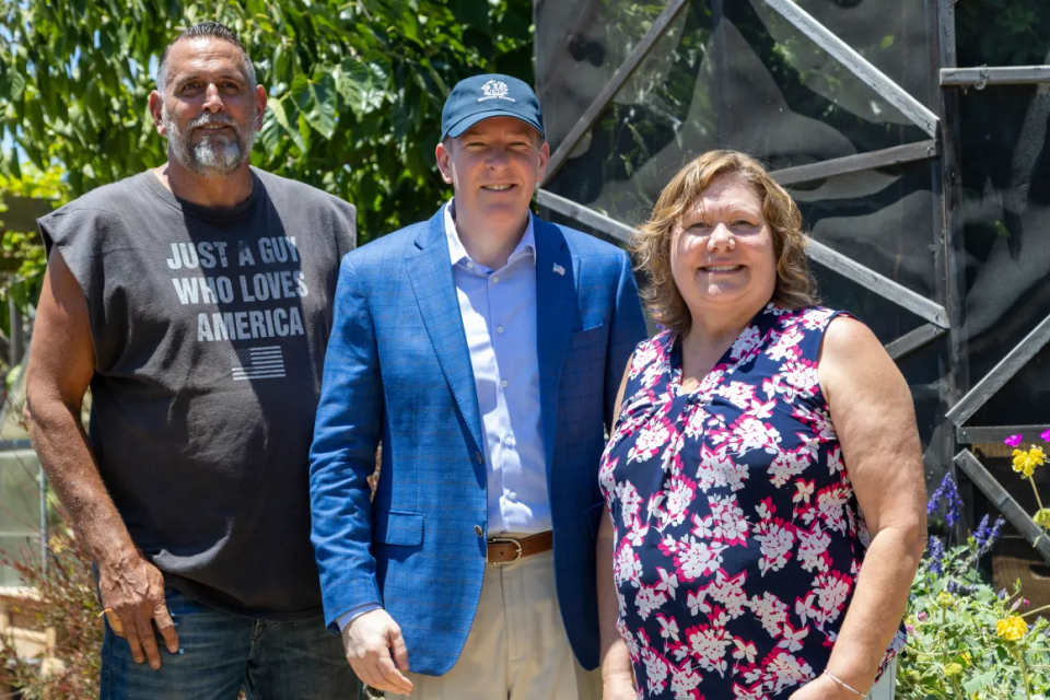 Administrator Zeldin pictured with Grow2Zero Farms founders Judi Gregory and Leif Kemp..