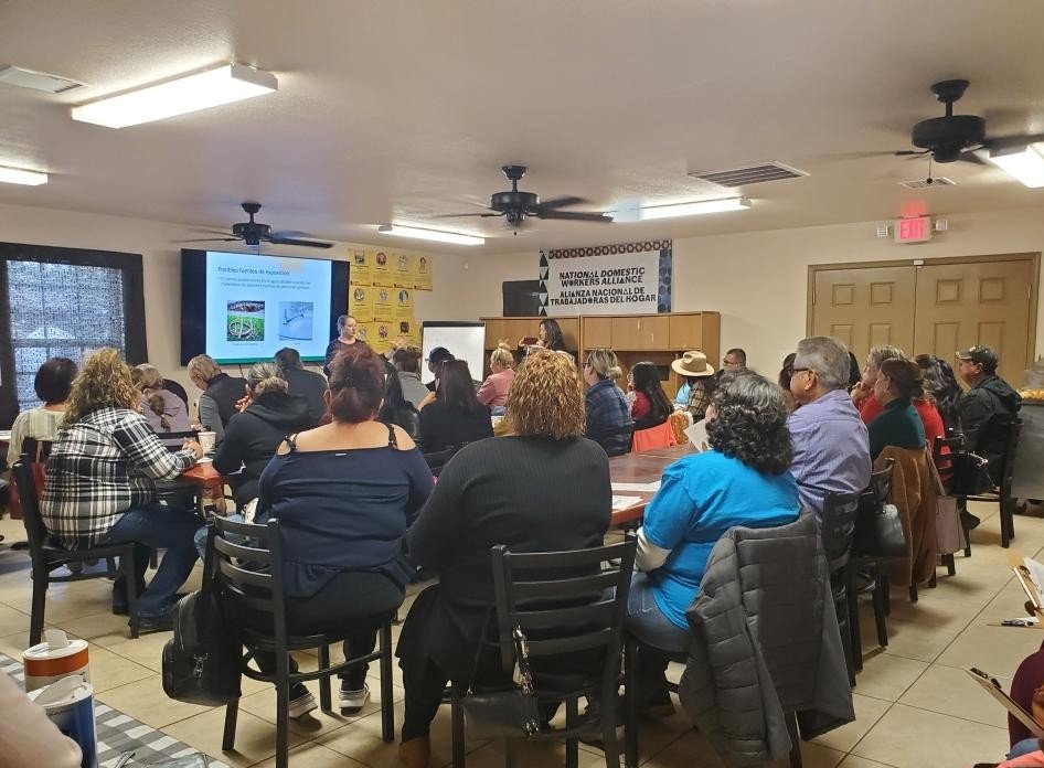 community members attending an educational session