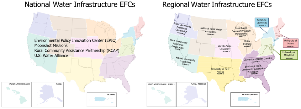 National and Regional EFCs Map