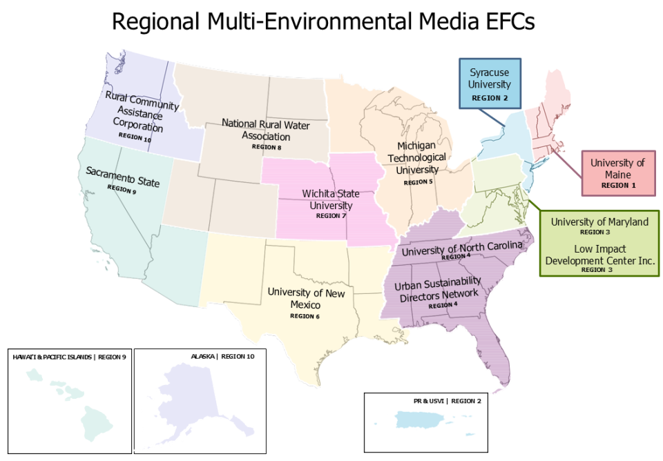 Regional Multi-Media EFCs Map
