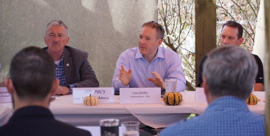 Administrator Zeldin participates in a farmers’ roundtable at Savor the Barn in Monticello, Iowa