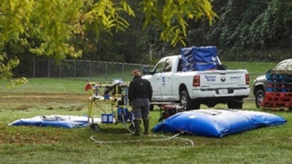 WOW Cart setup in the middle of a field 