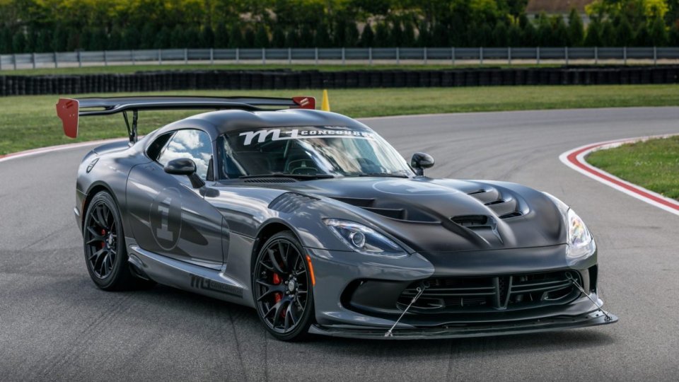 A racecar on a racetrack.