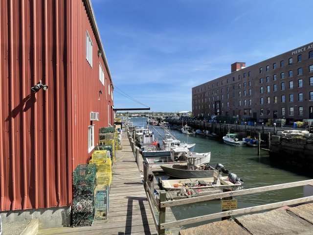 Fishing boats at a pier