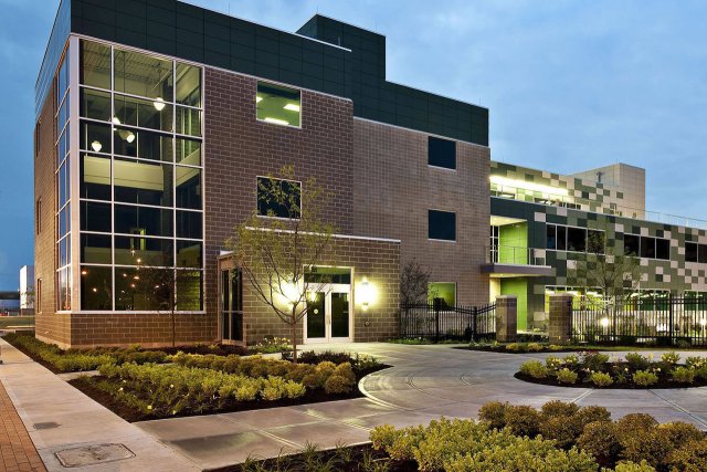 Main entrance of the Tech Town Campus in Dayton, Ohio.