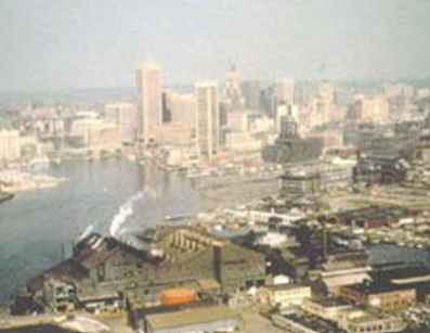 Baltimore’s Inner Harbor before cleanup
