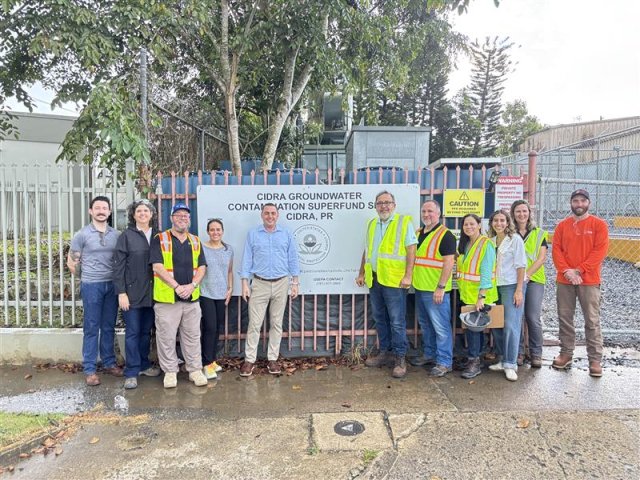 Photo: EPA RA Martucci visited the Cidra Groundwater Contamination site. EPA is overseeing cleanup work at this Superfund site to address contaminated soil and groundwater.