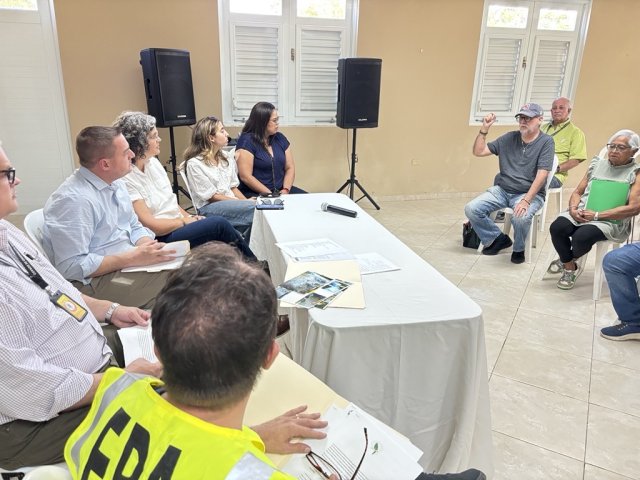 Photo: EPA RA Martucci and other EPA officials met with community members and leaders of “Quintas de Dorado” who have been experiencing sewage overflows for the past 30 years.