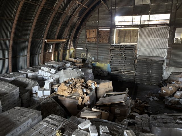 Inside the 3800 Highland Avenue warehouse.