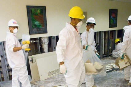asbestos removal in a work site