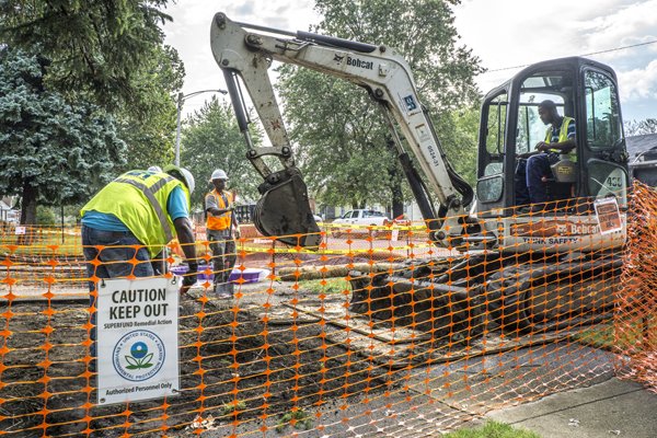 Lead cleanup activities at a Superfund site
