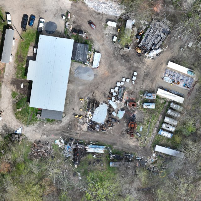 Aerial image of the Compounders site before EPA action.