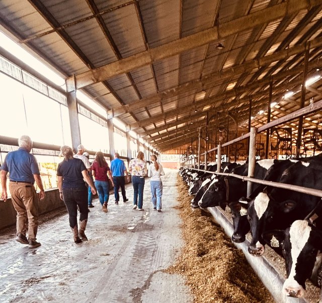 Tour of a Virginia Dairy Farm with members of the Virginia State Dairyman's Association and partners. 