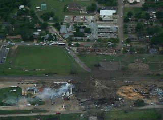 Aftermath of 2013 explosion at West Texas Fertilizer plant