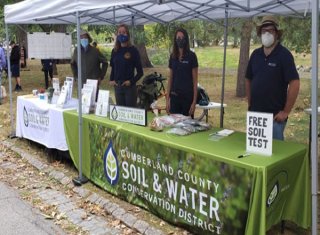 Alternate view of soil lead tests tent