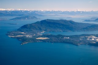 Orcas Island aerial view