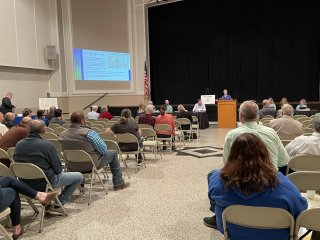 People attending a presentation