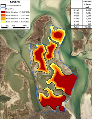 Map of marsh restoration units.