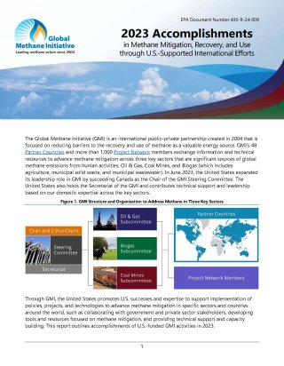 Image of the first page of the GMI 2023 Accomplishments Report
