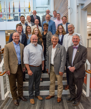 EPA Region 7 Administrator Jim Macy poses with the region’s Farm Bureau Federation representatives at the Regional Office on July 1, 2025.