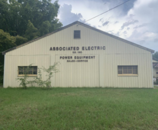The former industrial equipment repair shop at the Associated Electric site.