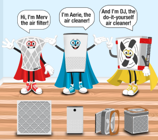 Filtration cartoons introducing themselves.