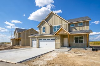 Homes under construction.