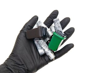 Batteries and glove