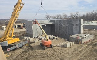 Water treatment construction site