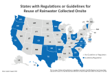 Map of Reuse Regulations or Guidelines for Rainwater Collected Onsite