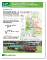 Screenshot of the first page of a case study on addressing the legacy of mining contamination in southeast Missouri.