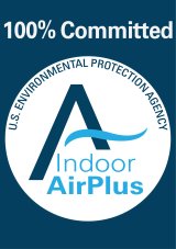 Indoor Air Plus 100% committed logo