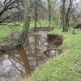 Sinkhole filled with water