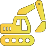 icon of a yellow excavator