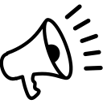 Raise awareness - icon of a loud speaker