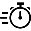 Act early icon of a stopwatch