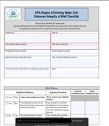 Checklist for Wells