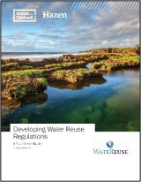 A cover photo of the WaterReuse Associations new publication "Developing Water Reuse Regulations"